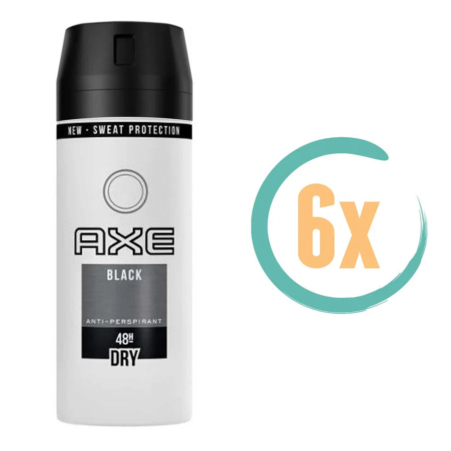Axe Black Dry Deospray 48H 150ml x 6 stuks