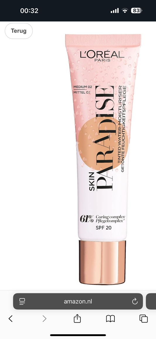 L'Oréal Paris Skin Paradise Fluide hydratant teinté medium 02, 1 pièce