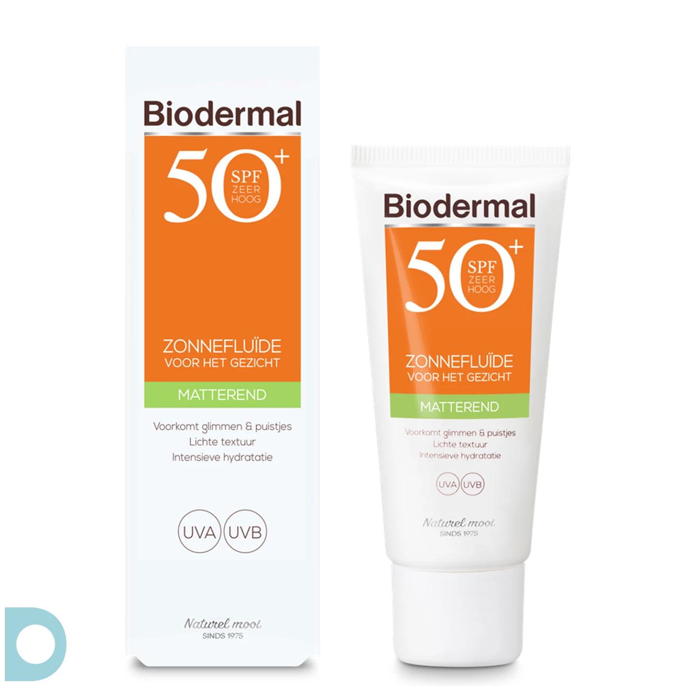 Biodermal Zonnefluïde Gezicht - Matterend SPF50+ 40ML