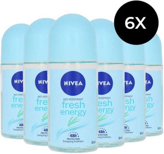 Déodorant roll-on Nivea – Energy Fresh – Pack économique 50 ml (6 pièces)