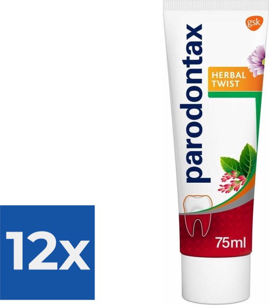 Parodontax Toothpaste Herbal Twist - Ginger & Mint - 75ml x 12