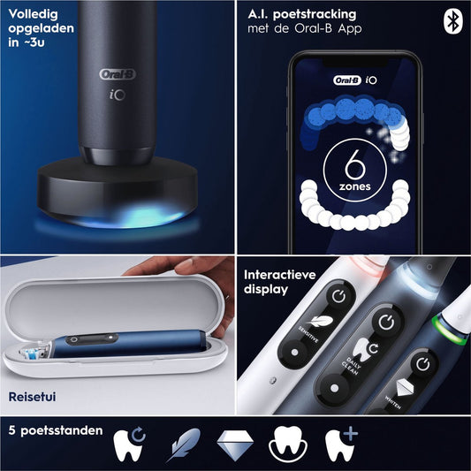 Oral-B iO 7S - Elektrische Tandenborstel - Zwart