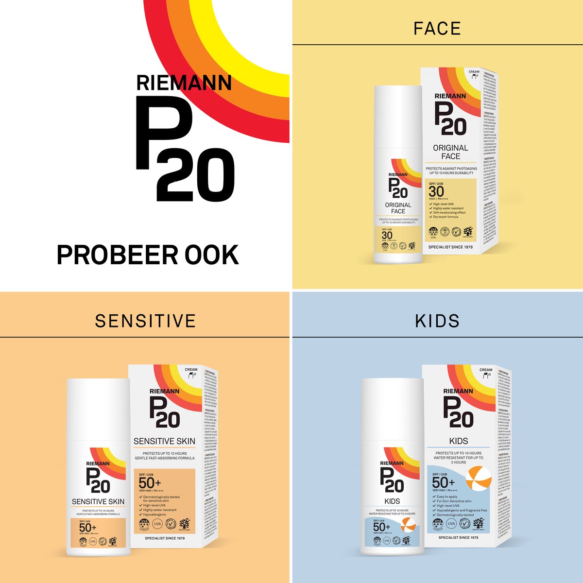 P20 Sensitive Skin SPF 30 - zonnebrand gevoelige huid - 175 ml