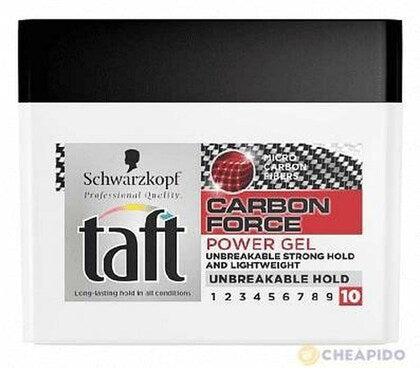 Schwarzkopf Taft Men - Haargel - Carbon Force Power Gel 10- 250ml x 2