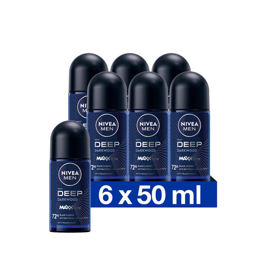 6x Nivea Men Deodorant Roller Deep 50 ml - 72H