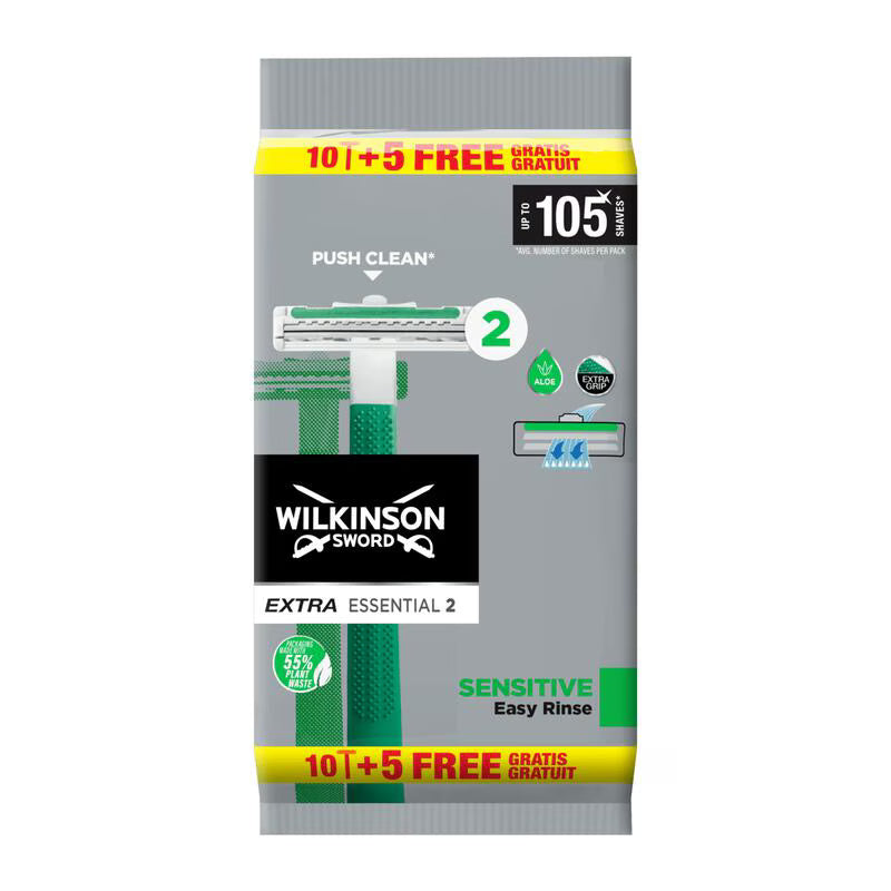 Wilkinson Sword Extra 2 Sensitive Wegwerpmesjes 10+5 gratis
