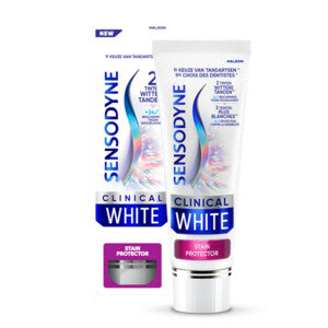 4 x Sensodyne Tandpasta Clinical White Stain Remover 75 ml- Tandgevoeligheid- Wittere Tanden