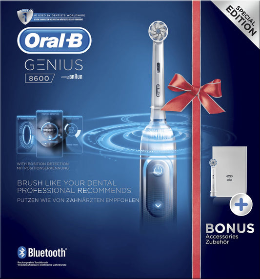 Oral-B Genius 8600 Elektrische Tandenborstel Zilver Met Bluethoot Powered By Braun