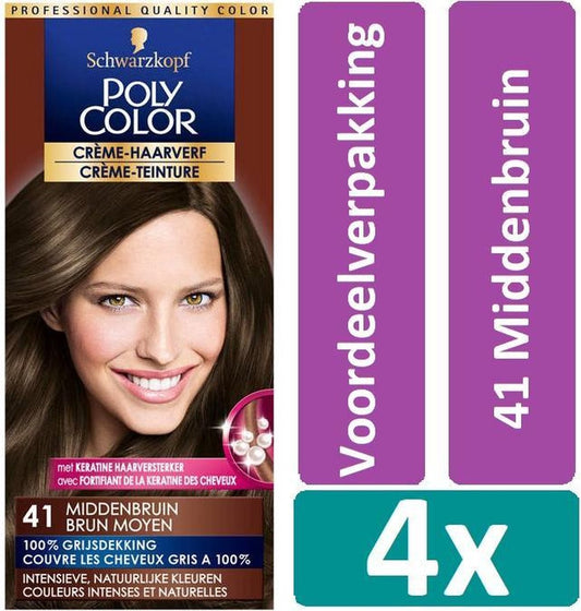 Schwarzkopf Poly Color Creme Haarverf 46 Bruinzwart - 1 stuk