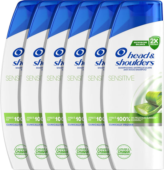 Head & Shoulders Sensitive - Anti-roos Shampoo - Tot 100% Roosvrij -  6 x 285