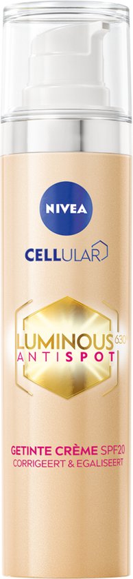NIVEA Cellular Luminous630 Getinte Dagcrème - SPF20 - Gezichtscreme - Pigmentvlekken Verwijderen - Crème - 40ml