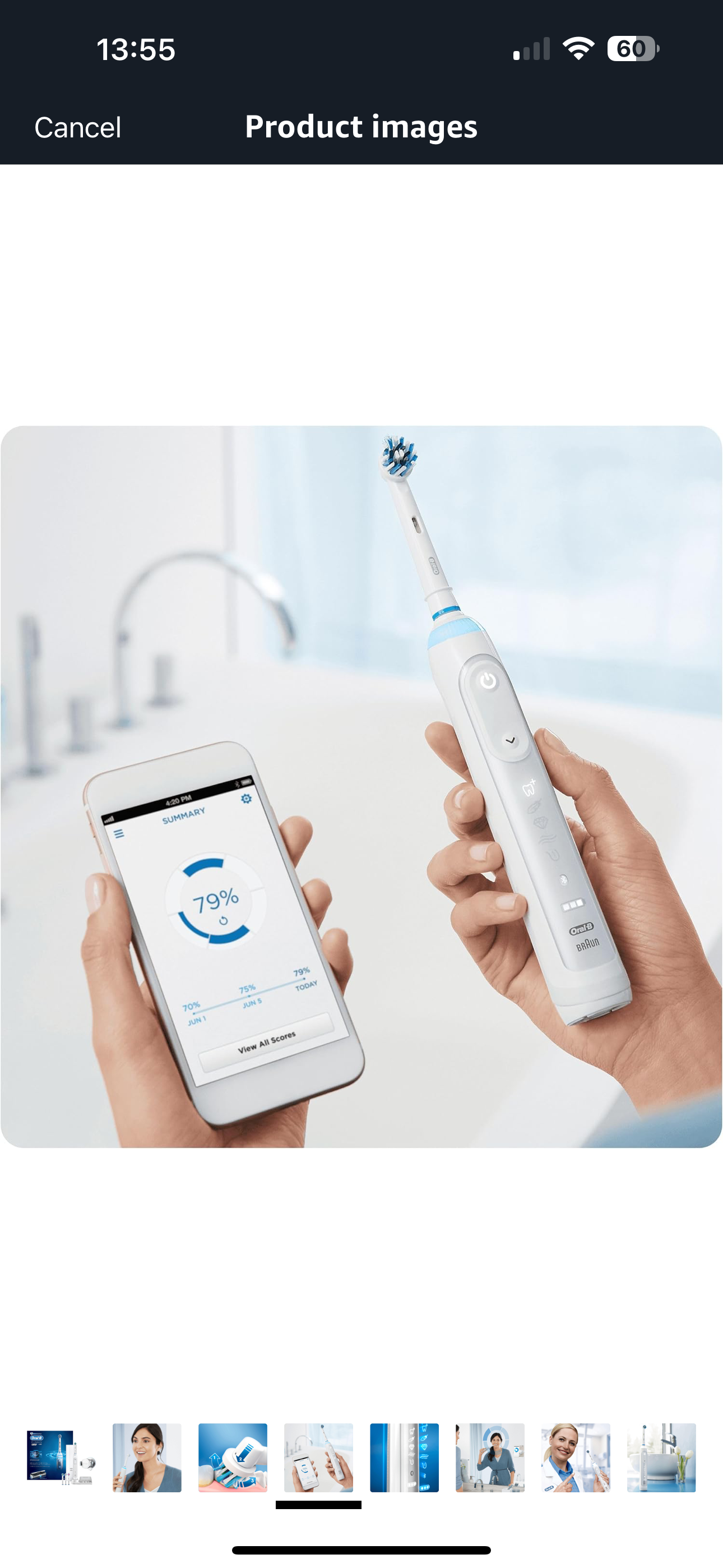Oral-B Genius 9000N Electric Toothbrush with Positioning Technology, White