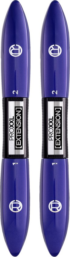 L'Oréal Paris PRO XXL EXTENSION Mascara - 2-staps Mascara voor volume & lengte- Zwart - 2x 12ml