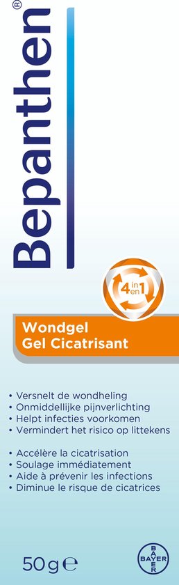 Bepanthen Wondgel 50g | Vegan Hydrogel voor Snij-, Schaaf- en Brandwonden  Vermindert Littekenvorming