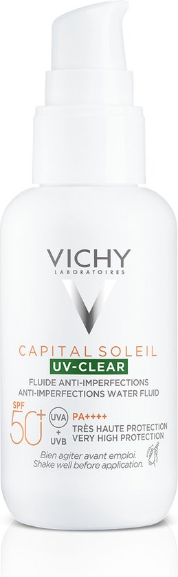 Vichy Capital Soleil UV Clear Crème Solaire Anti-Imperfections Visage SPF50+ 40 ml 