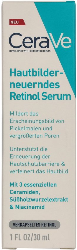 CeraVe Anti-Onzuiverheden Retinol Serum - tegen Vlekjes en Restlittekens - voor een Onzuivere Huid met Neiging tot Acne - 30ml