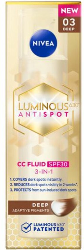NIVEA Cellular LUMINOUS630 CC Fluid Cream met SPF 30 - Deep - 40ml