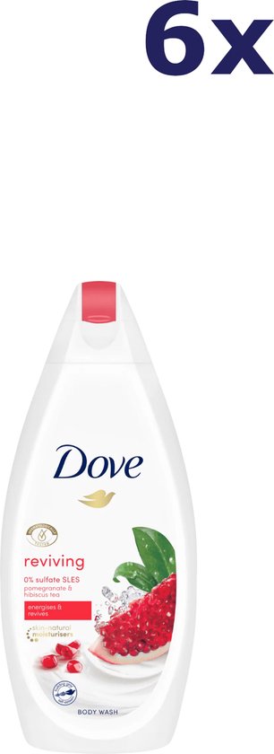 Dove Go Fresh Pomegranate & Lemon Verbena Revive Women - 400 ml - Douche Gel 6 stuks