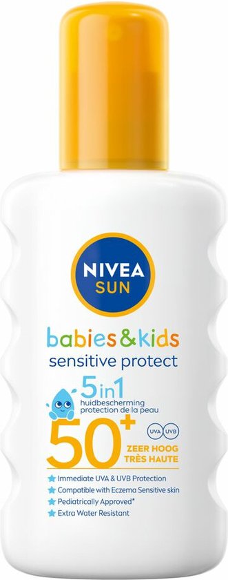 Nivea Sun Babies &amp; Kids Sensitive Protect Sun Spray SPF 50+ 200 ml 