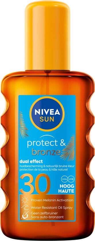 NIVEA SUN Protect &amp; Bronze Sun Oil Spray SPF 30 - Sun Spray - Waterproof - 200 ml