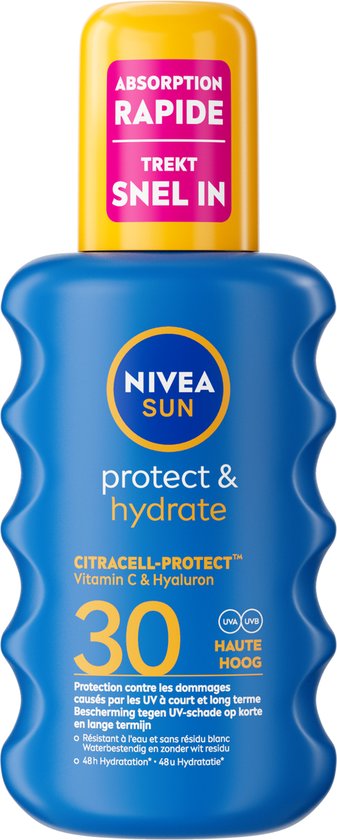 NIVEA SUN Protect &amp; Hydrate Sun Spray - SPF 30 - 3 pieces 200 ml