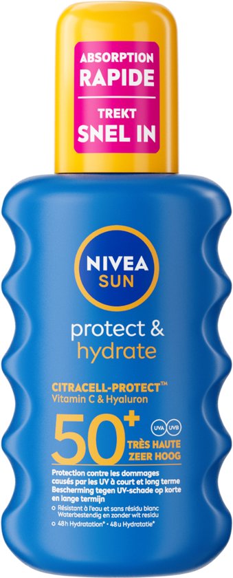 NIVEA SUN Protect &amp; Hydrate Sun Spray - SPF 50 - 3 Pieces 200 ml 