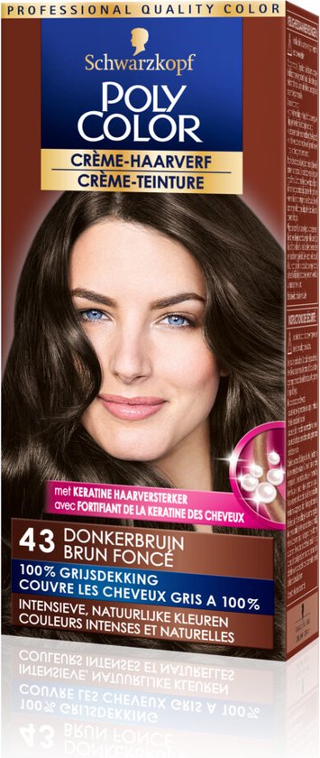 Schwarzkopf Poly Color Creme Haarverf 43 Donkerbruin - 1 stuk