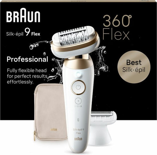 Elektrische epilator - BRAUN - Silk-épil 9 Flex 9- Wit/Goud