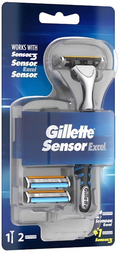 Gillette Sensor Excel scheermes plus 2 mesjes