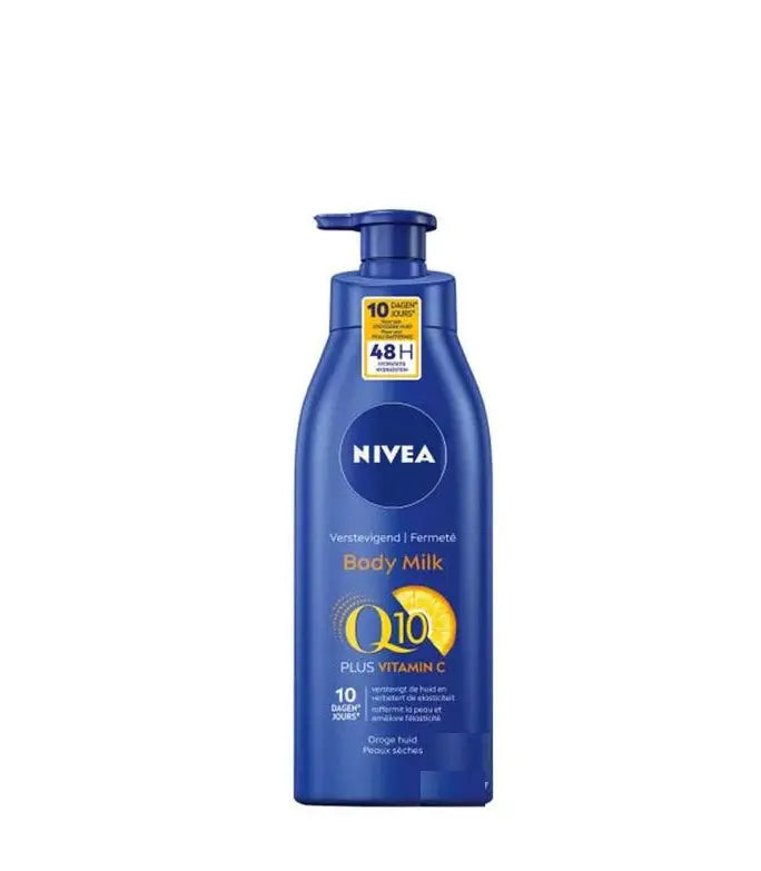 3x Nivea Bodymilk met Pomp - Verstevigende /Q10 + Vitamin C - 400ml (Blauw)