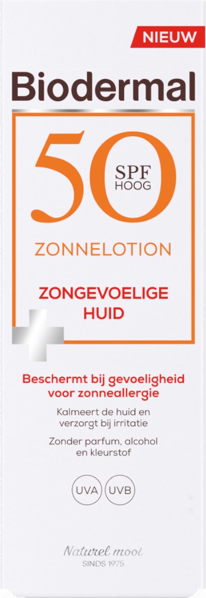 Biodermal Zonnelotion Gevoelige Huid - zonnebrand voor de gevoelige huid - Spf 50 - 100 ml