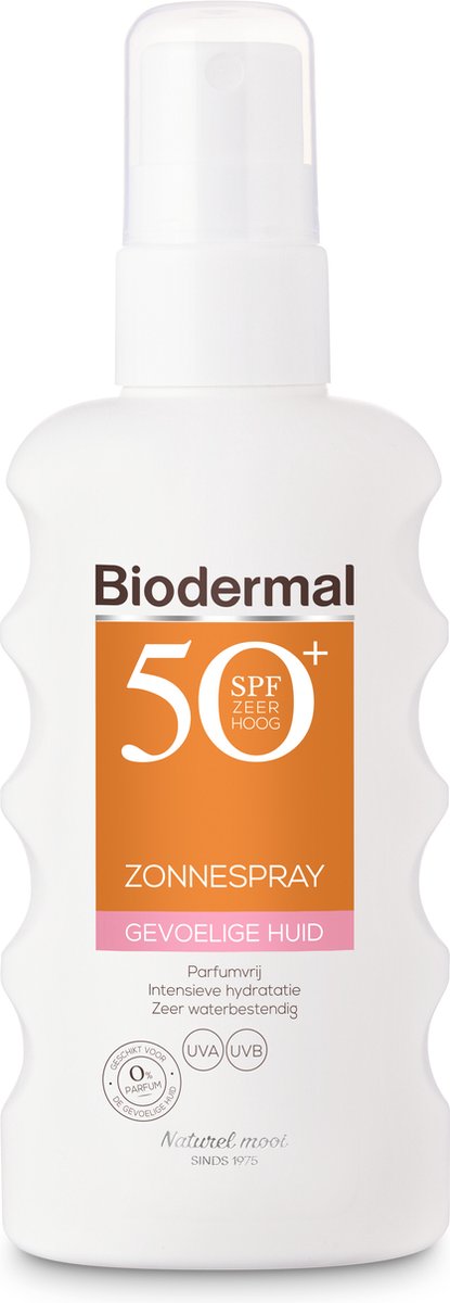 Biodermal Zonnebrand spray voor de gevoelige huid SPF 50+ - Zonnespray - 175ml