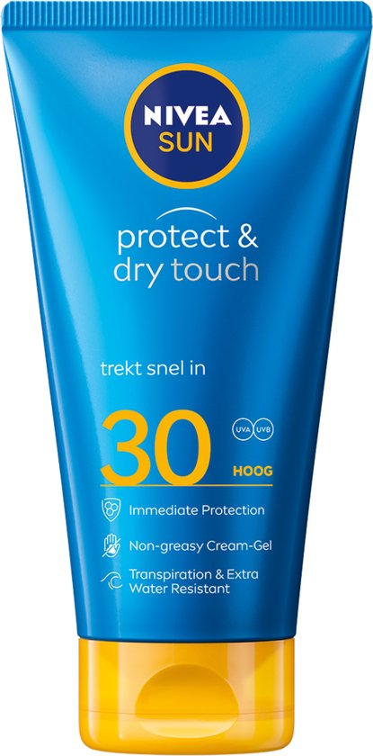 NIVEA SUN Protect &amp; Dry Touch Cream-Gel - Sunscreen SPF 30 - Very waterproof 175 ml