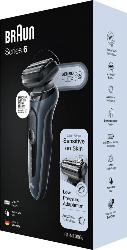 Braun Series 6 61-N1000s - Scheerapparaat - Droog & Nat scheren - Inclusief Reiniginsborstel & Hardcase