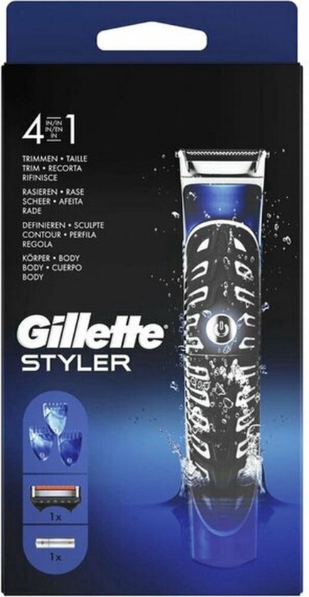 Tondeuse corps et barbe Gillette 4 en 1 Precision + 1 lame et batterie 