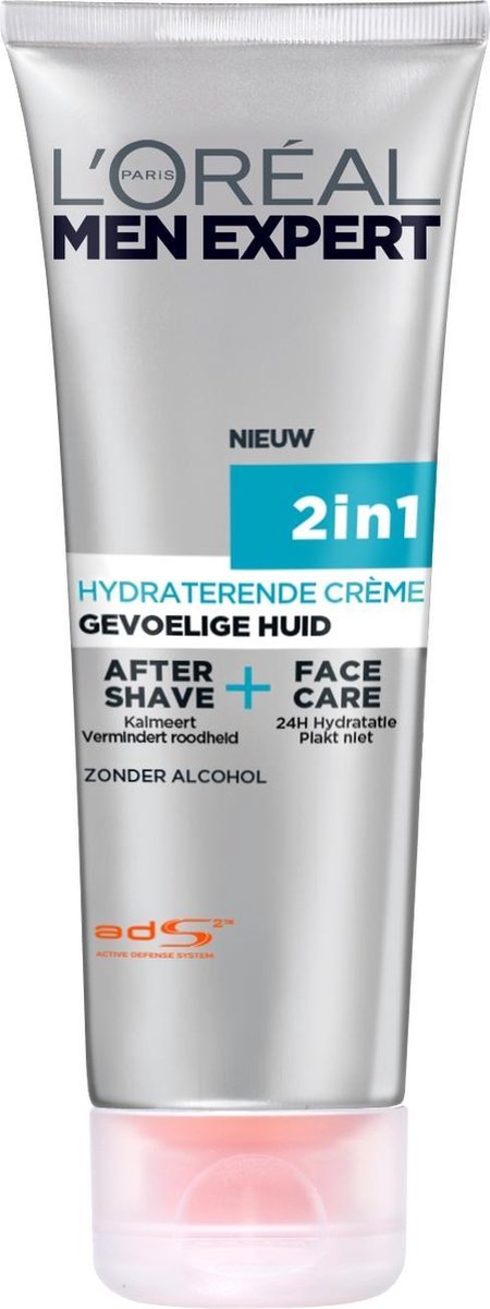 L’Oréal Men Expert Hydra Sensitive 2in1 Aftershave en Gezichtscrème - 75 ml