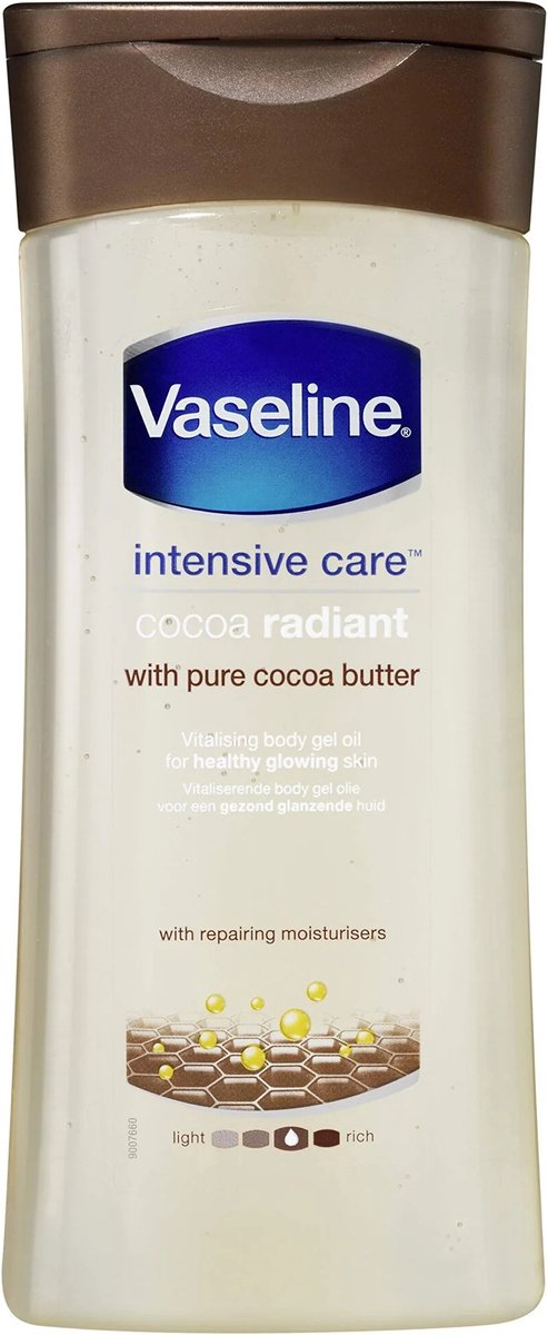 Huile gel pour le corps Vaseline – Nourrit et hydrate les peaux sèches (200 ml) 