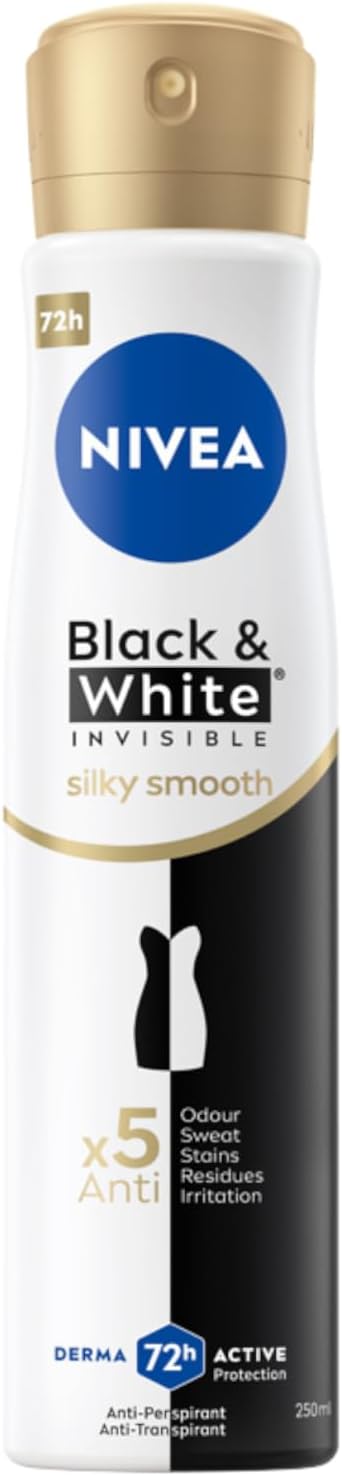 NIVEA Black&White Invisible Silk Smooth 6 stuks 150ml