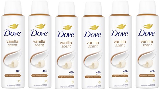Dove Deodorant Spray Vanilla Scent - Voordeelverpakking 6 x 150 ml