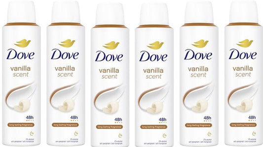 Dove Deodorant Spray Vanilla Scent - Voordeelverpakking 6 x 150 ml