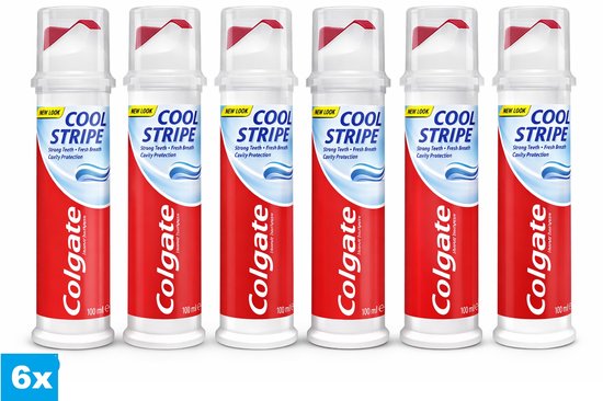 Colgate Cool Stripe Tandpasta 6 x 100 ml  – Fluoride – Fresh Breath – Cavity Protection