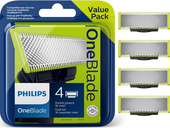Philips OneBlade - Vervangmesjes - 4 stuks - Qp310/50