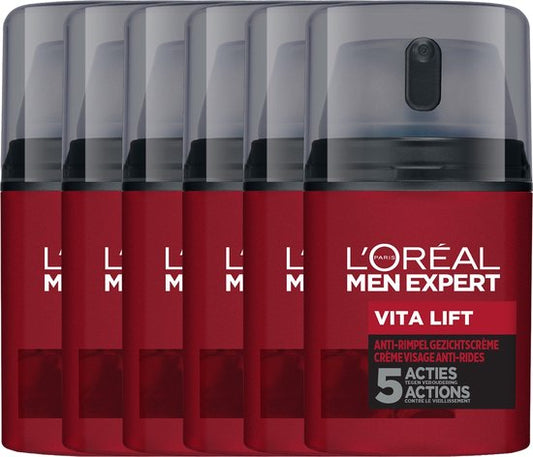 L'Oréal Paris Men Expert Vita Lift Hydraterende Gezichtscrème - 6 x 50 ml