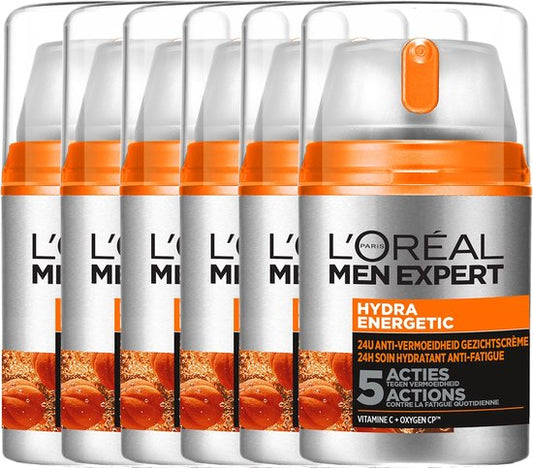 L’Oréal Paris Men Expert Hydra Energetic dagcrème - 6 x 50 ml