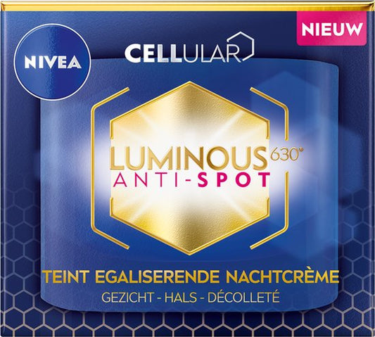 NIVEA Cellular LUMINOUS630 Anti-Spot Smoothing Night Cream Face - 50 ml