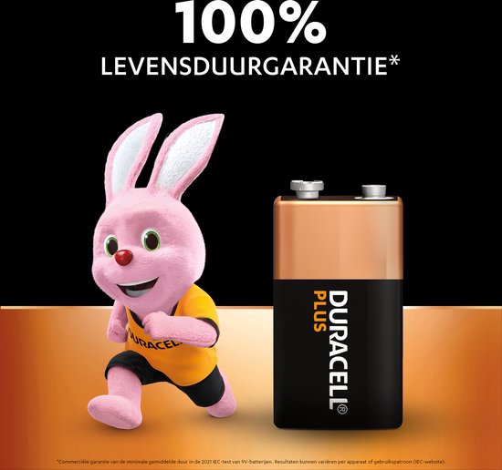 Duracell Plus 9V 2 batteries