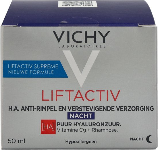 Vichy Liftactiv HA Crème de Nuit Anti-Rides Raffermissante - peaux sèches à très sèches - 50 ml 