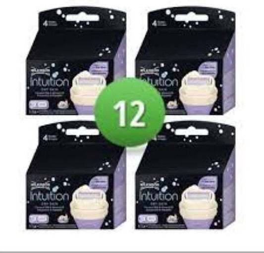 Wilkinson Intuition Dry Skin Cocos Razor Blades - Value Pack 4 x 3 Pieces