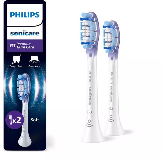 Philips Sonicare Opzetborstels G3 Premium Gum Care Wit 2 stuks