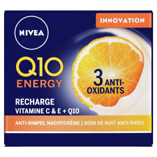 NIVEA Q10 Energy Recharge Versteviginde Nachtcrème - 50 ml
